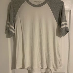 white and gray super soft t-shirt